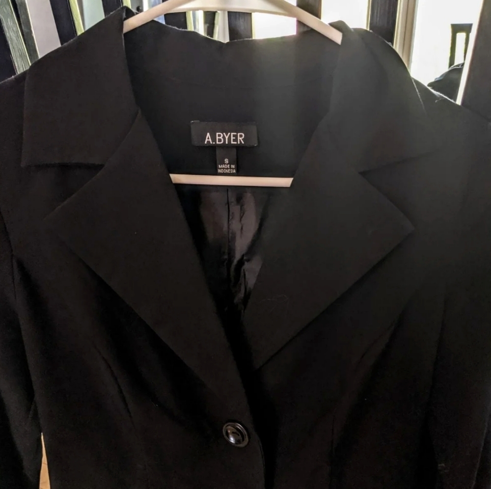 A. Byer Black Women's Formal Blazer